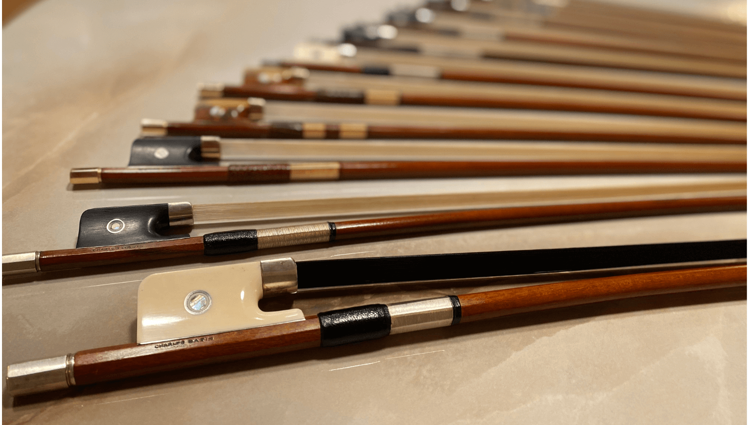 Violin bows the Bazin collection
