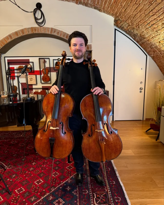 On the right, the original 1695 cello by Giuseppe Guarneri ‘Filius Andrea’, master luthier from Cremona, known for breaking away from the traditional Amati style and introducing innovations in cello design. His cellos, made with high arches and narrow scrolls, have a distinctive, bold character that set them apart from his contemporaries.
On the left, Luiz’s replica of this historic instrument, made with the same attention to detail and using measurements taken directly from the original. Luiz immersed himself in the mindset of ‘Filius Andrea,’ intentionally leaving tool marks and brush strokes, just as the original maker did. For him, this rawness is a signature, a way of honoring the history and craftsmanship of the past.
It’s an incredible moment to see these two instruments side by side, with @gabrielschwabe bringing them to life.
.
.
.
.
.
.
.
#cello #cellolover #celloplayer #cellist #cellomaker #fineinstrument #celloworkshop